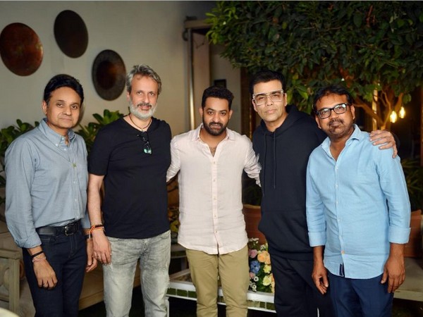 Karan Johar, NTR Jr, director Koratala Siva and Apoorva Mehta (Image source: Karan's instagram)