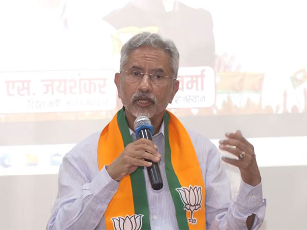 External Affairs Minister S Jaishankar addresses a press conference in Bikaner, Rajasthan on Wednesday (Photo/ANI)