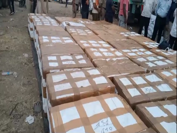 Telangana police seize illegal cigarettes worth Rs 2.15 cr in Hyderabad (Photo/ANI)