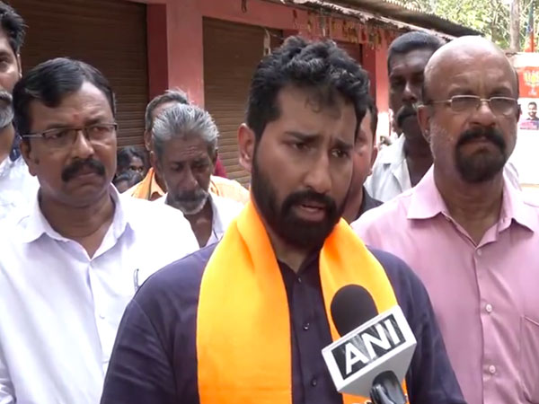 BJP candidate from Kerala's Pathanamthitta Anil K Antony. (Photo/ANI)