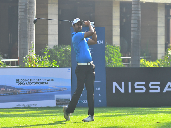 Yashas Chandra in action during round two of Delhi-NCR Open 2024 (Image: PGTI)