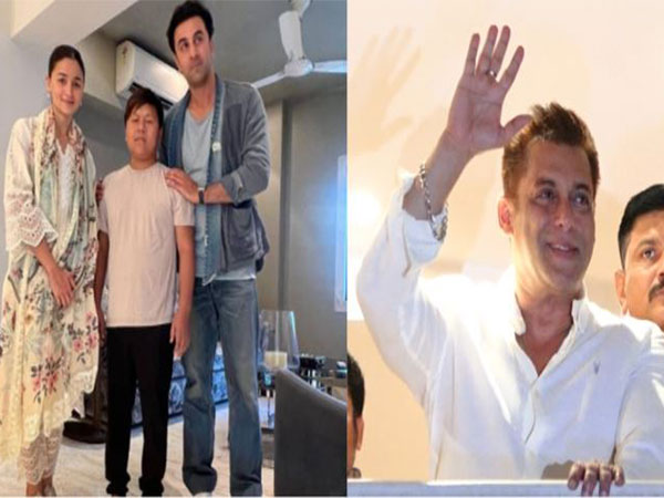 Alia Bhatt and Ranbir Kapoor's viral pic at Salman Khan's residence (Image Source: basantpachabhaiya/ANI)