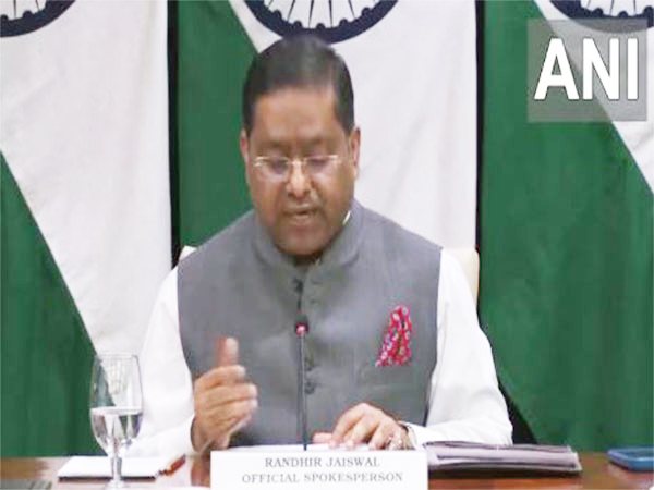 Ministry of External Affairs (MEA) Spokesperson Randhir Jaiswal (Photo/ANI)