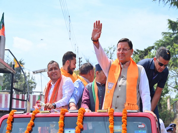 Chief Minister Pushkar Singh Dhami addressed a public rally (Photo/ANI)