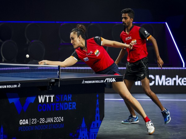 Manika Batra and Sathiyan Gnanasekaran in action (Image: WTT/TTFI)