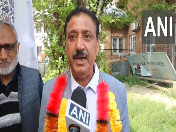 Dilip Pandit, an independent candidate from Anantnag LS seat (Photo/ANI)