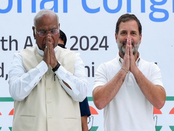 Congress President Mallikarjun Kharge and leader Rahul Gandhi. (Photo/ANI)