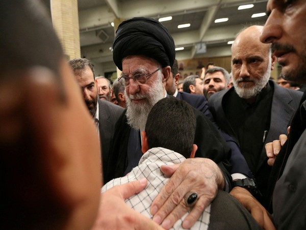 Iran's Supreme Leader, Ayatollah Ali Khamenei, meets with the family of one of the members of the Islamic Revolutionary Guard Corps, in Tehran (File Photo/Reuters)