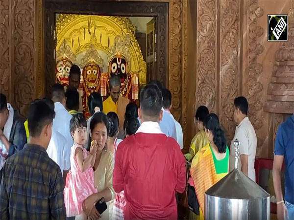People offer prayers at temples on 'Bohag Bihu' in Dibrugarh district (Image/ANI)