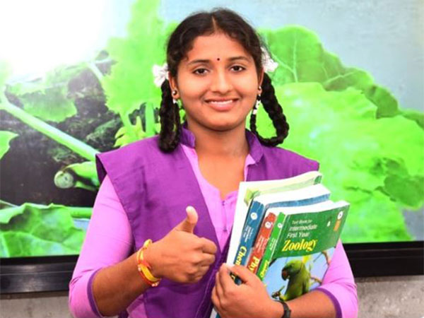 G Nirmala, a student of KGBV, Kurnool, topped AP's 1st Year Intermediate exam (Photo/X/ @EduMinOfIndia)