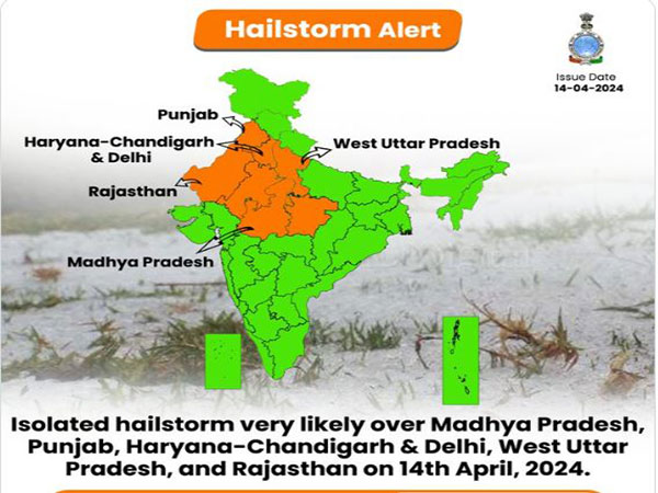 Delhi, Punjab, Haryana, Madhya Pradesh, and Rajasthan to witness hailstorm (Photo/@Indiametdept)