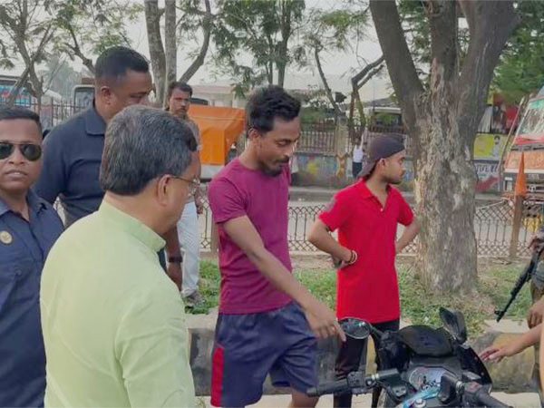 Chief Minister Dr Manik Saha after an accident was averted on Sunday. (Photo/ANI)