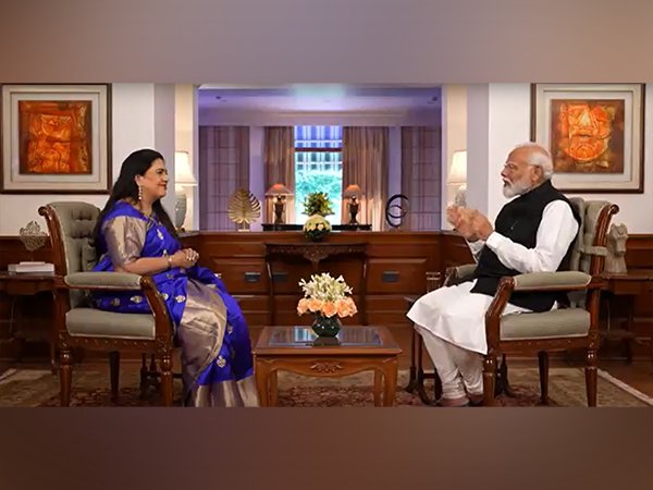 PM Narendra Modi in conversation with ANI (Photo/ANI)