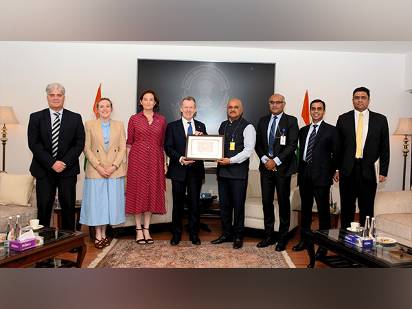 A delegation from the UK visits the CBI headquarters in New Delhi on Monday (Photo/ANI)