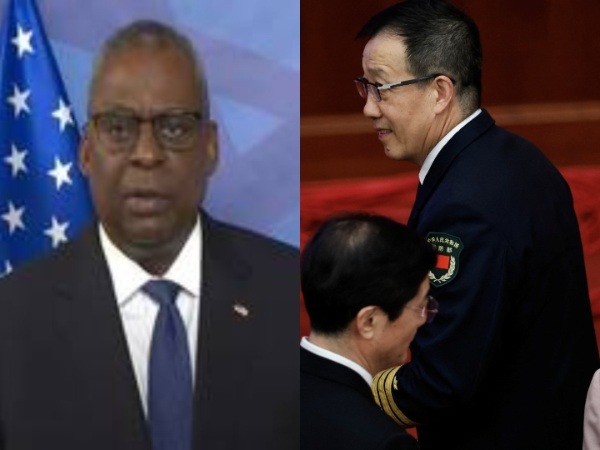 US Defence Secretary Lloyd Austin (Left), China Defence Minister Dong Jun (Photo/Reuters)