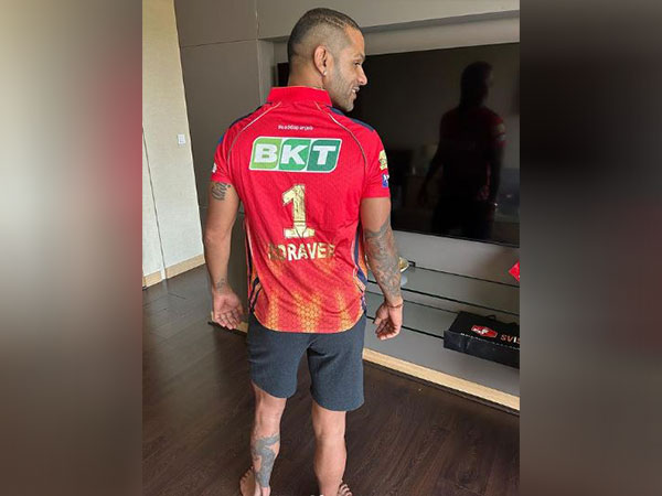 Shikhar Dhawan in a jersey named after his son. (Photo- Shikhar Dhawan Instagram)