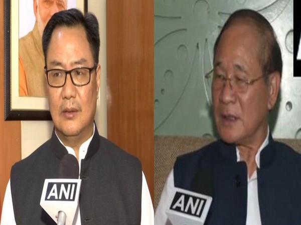 BJP leader Kiren Rijiju and Congress leader Nabam Tuki. (Photo/ANI)