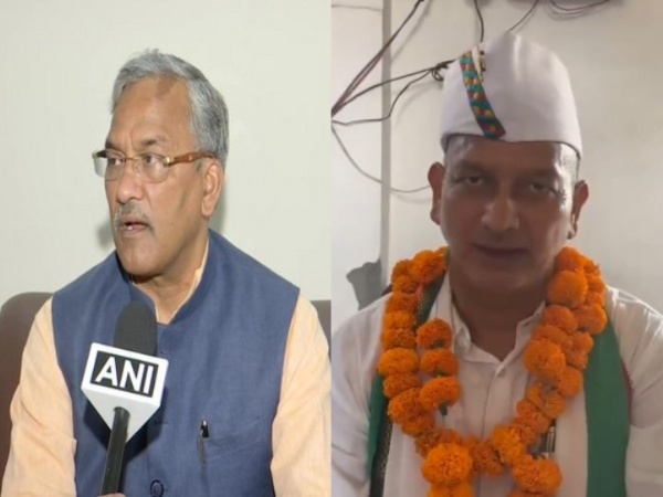 Former Uttarakhand Chief Minister Trivendra Singh Rawat and Congress leader Virender Rawat (Photo/ANI)