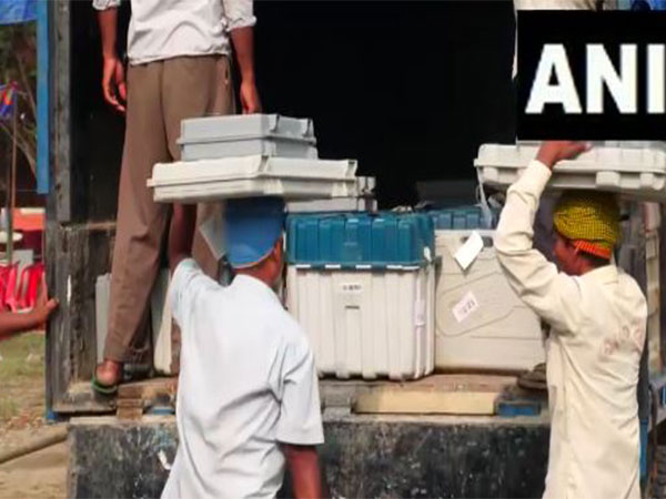Poll preparations underway in Imphal West. (Photo/ANI)