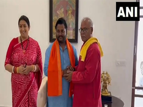 Vikas Agrahari joins BJP (Photo/ANI)