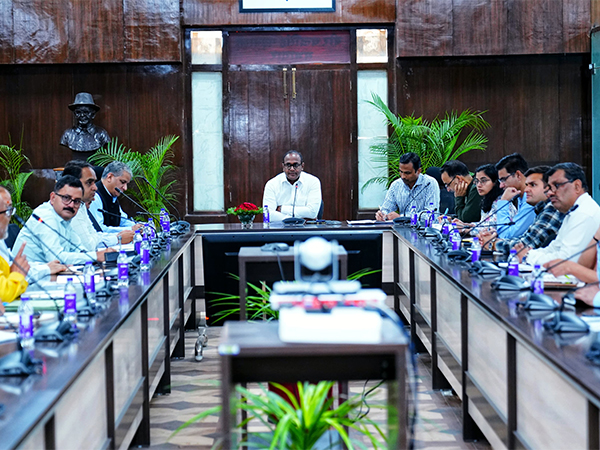 Chief Electoral Officer conducts meeting over provision of essential services for Lok Sabha polls (Image/ANI)