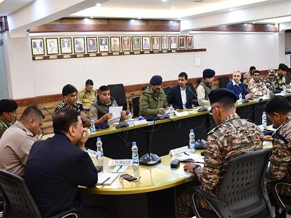 Visual of the security review meeting in Kashmir (Photo: J-K police)