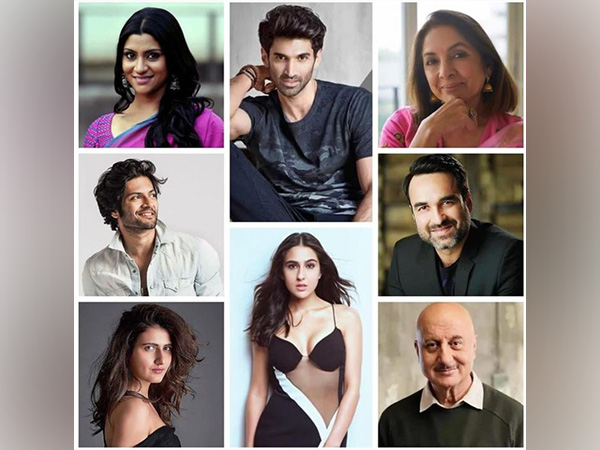 Aditya, Sara, Konkona, Neena Gupta, Ali Fazal, Pankaj Tripathi, Fatima, Anupam Kher (Image source: Instagram)