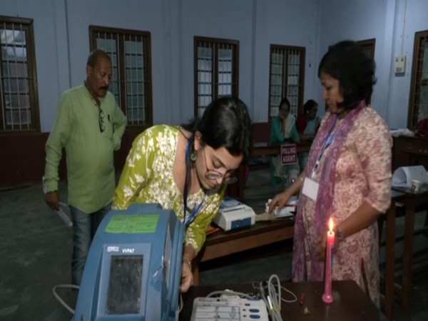 Voting concludes at Jorhat D.C.B. girls college. (Photo/ANI)