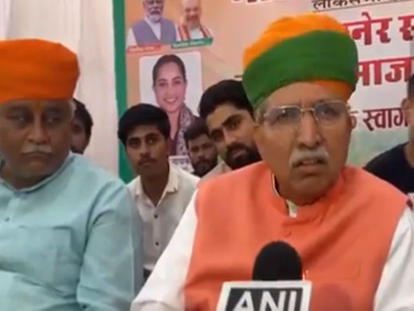 BJP candidate from Bikaner Lok Sabha constituency Arjun Ram Meghwal. (Photo/ANI)