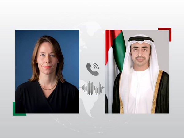 Netherlands Foreign Minister Hanke Bruins Slot (left), UAE Minister of Foreign Affairs Sheikh Abdullah bin Zayed Al Nahyan (Image Credit: X/@OFMUAE)