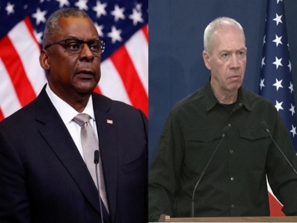 US Secretary of Defence Lloyd Austin (left), Israel Defence Minister Yoav Gallant (Image Credit: Reuters)