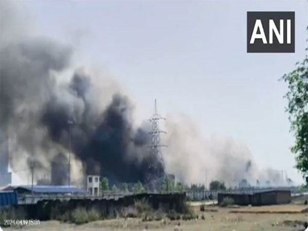 Fire breaks out in Tandwa plant of NTPC in Chatra district of Jharkhand (Photo/ANI)