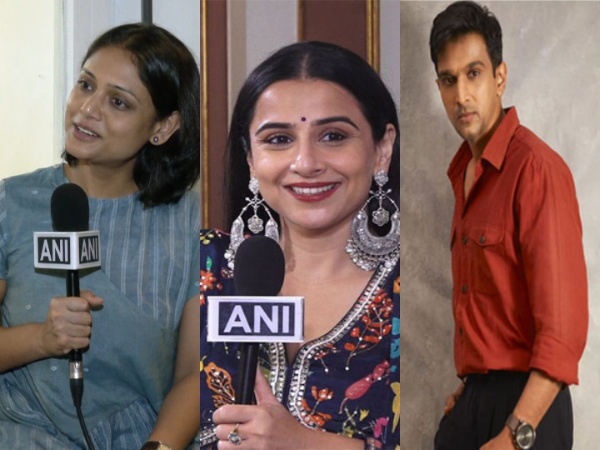 Shirsha Guha Thakurta, Vidya Balan (Image source/ANI), Pratik Gandhi (Image source/Instagram) 