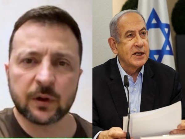 Ukrainian President Volodymyr Zelenskyy, Israel PM Benjamin Netanyahu (Image credit: X/@ZelenskyyUa)