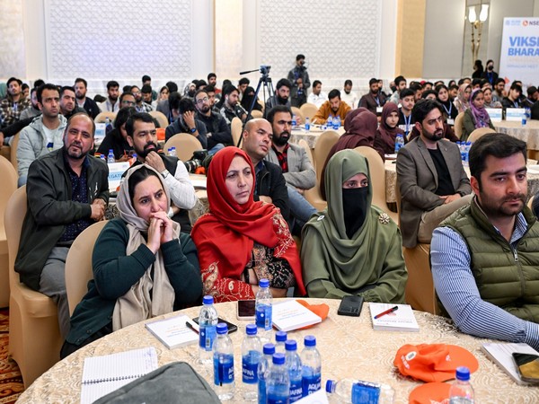 Participants at the Viksit Bharat Ambassador Meet-Up in Srinagar on Saturday. (Photo/ANI)