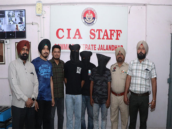 Arrested accused with Jalandhar police. (Photo: DGP, Punjab Police)