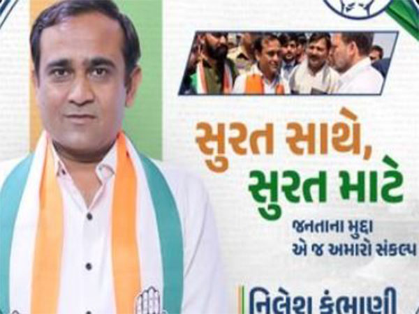 Surat Congress candidate Nilesh Kumbhani (Photo/@NileshKumbhan10)