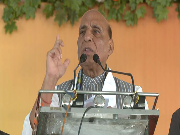 Defence Minister Rajnath Singh in Malda, West bengal (Photo/ANI)