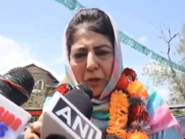 Jammu and Kashmir People's Democratic Party (PDP) President and former Chief Minister Mehbooba Mufti (Photo/ANI)
