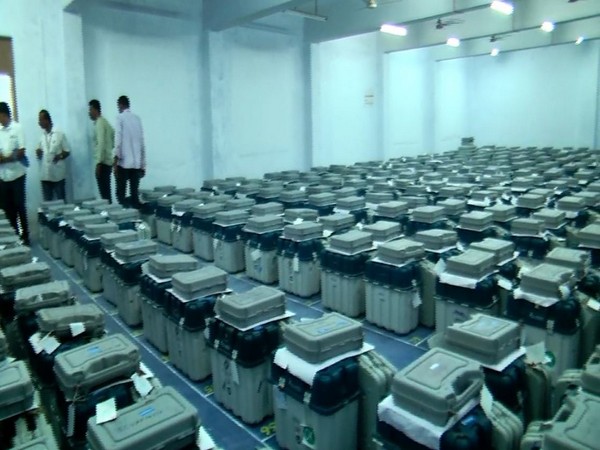 Voting machines kept at Vellore district counting center. (Photo/ANI)