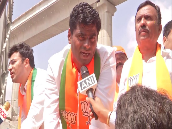 BJP leader K Annamalai and Tejasvi Surya. (Photo/ANI)