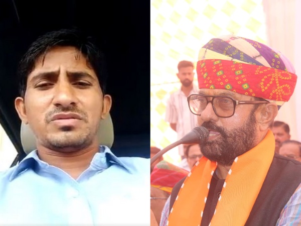 Bharatiya Adivasi Party candidate Rajkumar Roat and BJP candidate Mahendrajit Malviya. (Photo/ANI)
