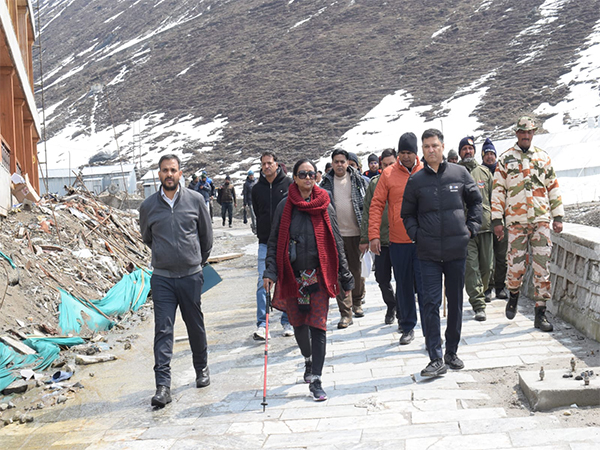Uttarakhand Chief Secretary Radha Raturi reviews development work under Kedarnath Master Plan (Image/ANI)