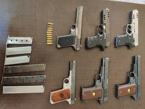 Punjab police recovered various arms and ammuniation (Photo/@DGPPunjabPolice)