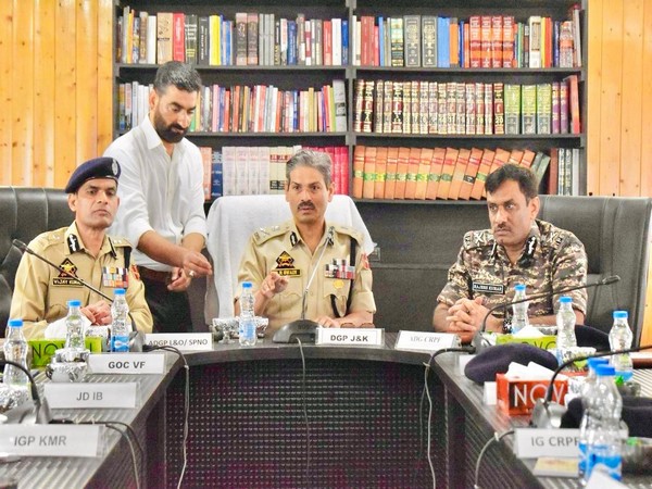 DGP J-K, reviews security preparedness for upcoming Lok Sabha elections in Anantnag (Photo/J-K Police)