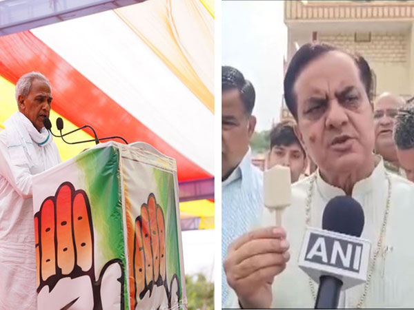 Congress candidate Harish Chandra Meena and BJP candidate Sukhbir Singh Jaunapuria (Photo/HC_meenaMP and ANI)