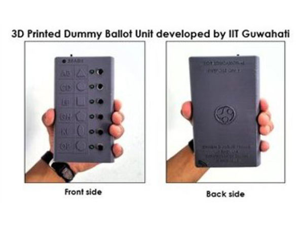 3D printed dummy ballot unit (Photo/@IITGuwahati)