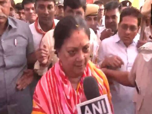 Rajasthan former Chief Minister Vasundhara Raje (Photo/ANI)