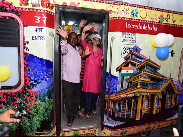 Tourists depart on the Manaskhand Express from Pune