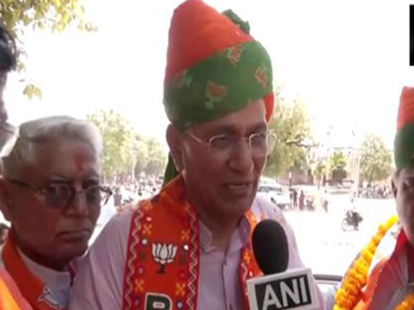 PP Choudhary, BJP candidate from Pali Lok Sabha constituency (Photo/ANI)